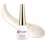 Oja semipermanentă XDynamic 026 – Nude Champagne cu Sclipici Fin Auriu & Argintiu