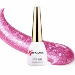 Oja semipermanentă XDynamic 066 – Roz intens cu glitter holografic, efect sparkling glam
