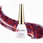 Oja semipermanentă XDynamic 073 – Vișiniu închis cu glitter roșu intens, efect glam