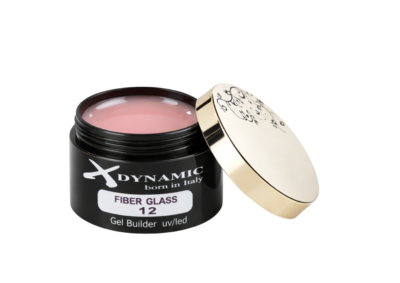 Gel Builder Dynamic Fiber Glass 12 – Roz Natural Intens cu Fibra de Sticlă