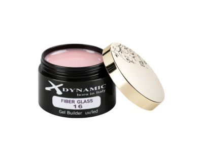 Gel Builder XDynamic Fiber Glass 16 – Roz Intens Elegant cu Fibra de Sticlă