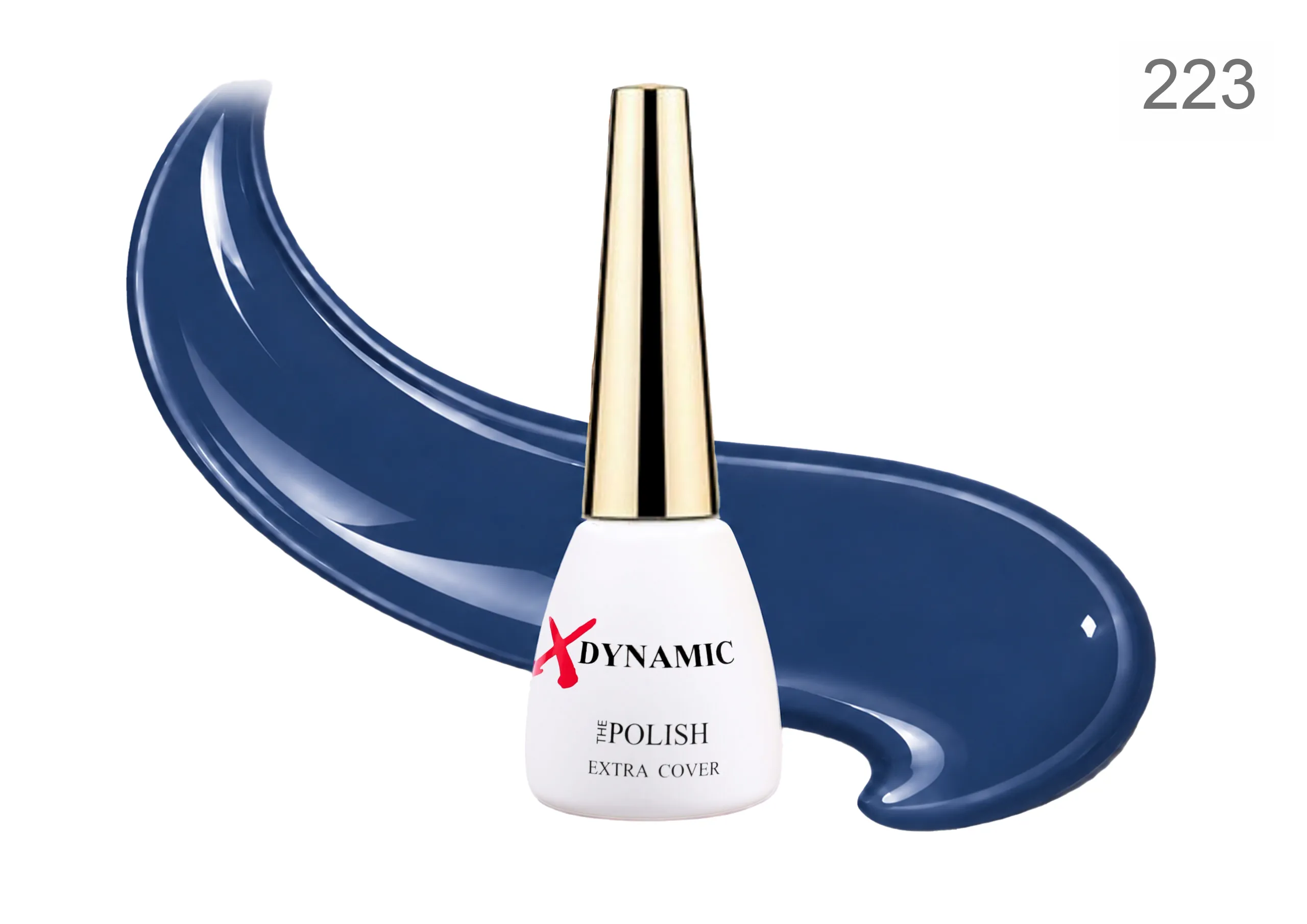 223-scaled Ojă Semipermanentă XDynamic 12ml – Nuanța 223 Albastru Aviator/Denim Brut - imagine 1